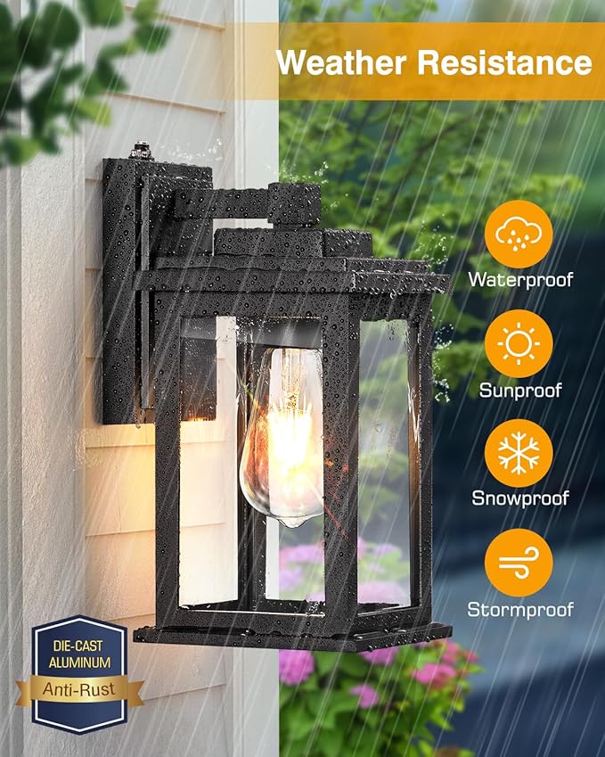 VIANIS Black Dusk to Dawn Outdoor Lights - Image 5