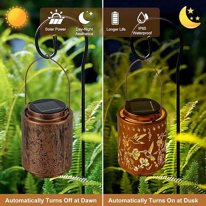 Decorative Hummingbird Solar Lantern, Birthday Gifts - Image 8