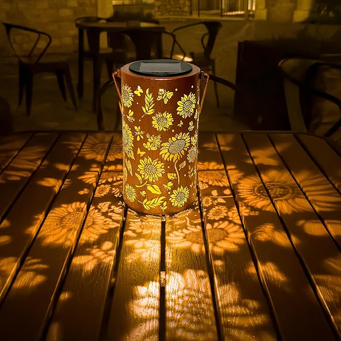 Birthday Gifts for Women Mom Grandma, Sunflower Solar Lanterns Outdoor - Image 7