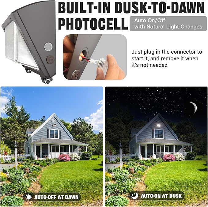 150W LED Wall Pack with Photocell Dusk to Dawn 5000K Waterproof Commercial - Image 6