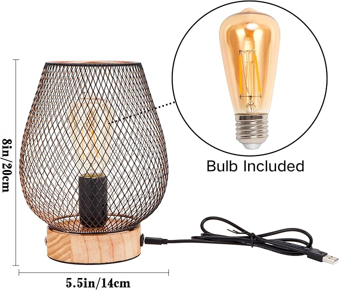 JHY DESIGN Dimmable Touch Bedside Table Lamp Metal Rechargeable Battery Powered - Image 6