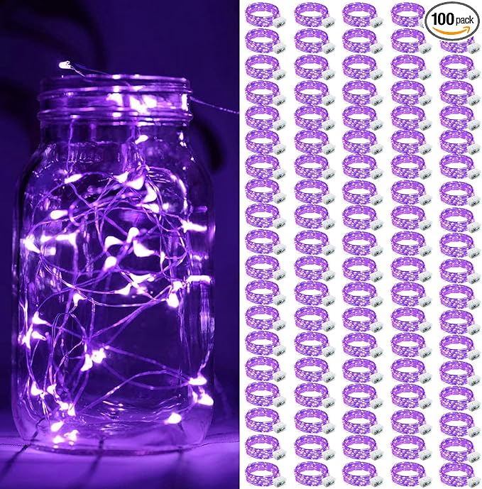 ZGWJ 100 Pack Fairy Lights Battery Operated, 7ft 20 Mini LED Fairy String by ZGWJ