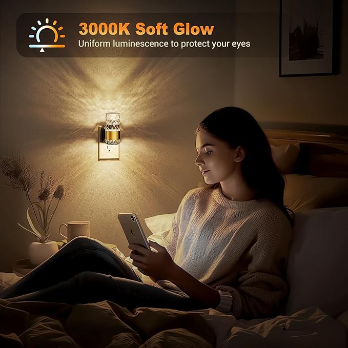 JandCase Night Light, Automatic Night Lights Plug into Wall, 3000K LED - Image 5