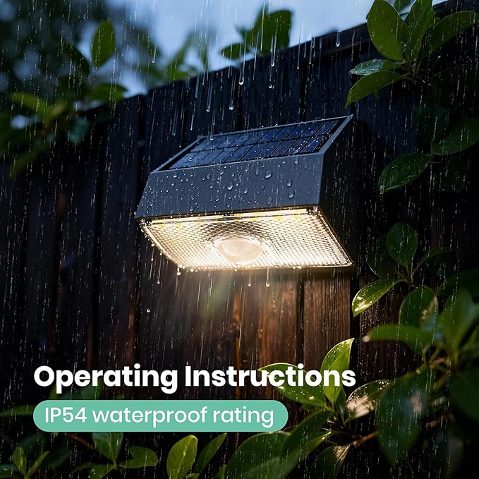 Solar Lights Outdoor Motion Sensor, 2 Pack Dual CCT 3000K 4000K Solar Powered - Image 9