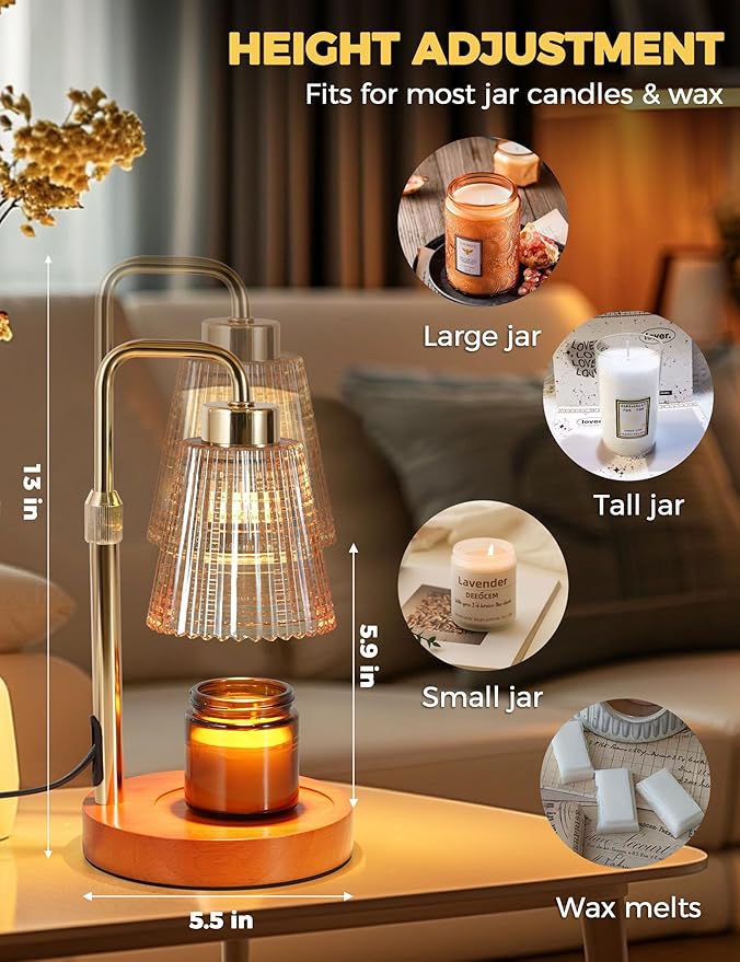 Candle Warmer Lamp with Timer Dimmable, Birthday Gifts - Image 5