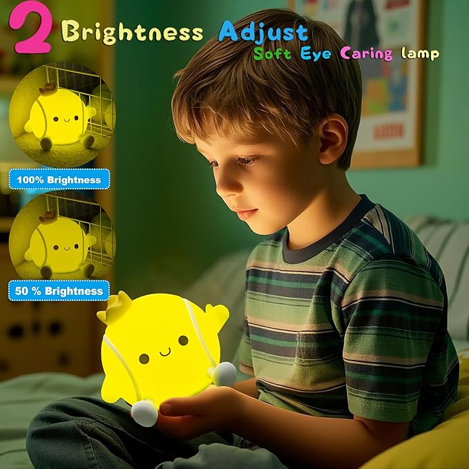 DREAMING MY DREAM Tennis Night Light, LED Squishy Novelty Night Lamp, 2 Levels - Image 2