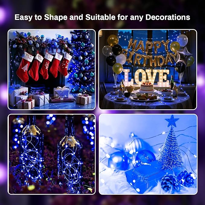 ZGWJ 12 Pack Fairy Lights Battery Operated, 7ft 20 Mini LED Fairy String Lights - Image 6