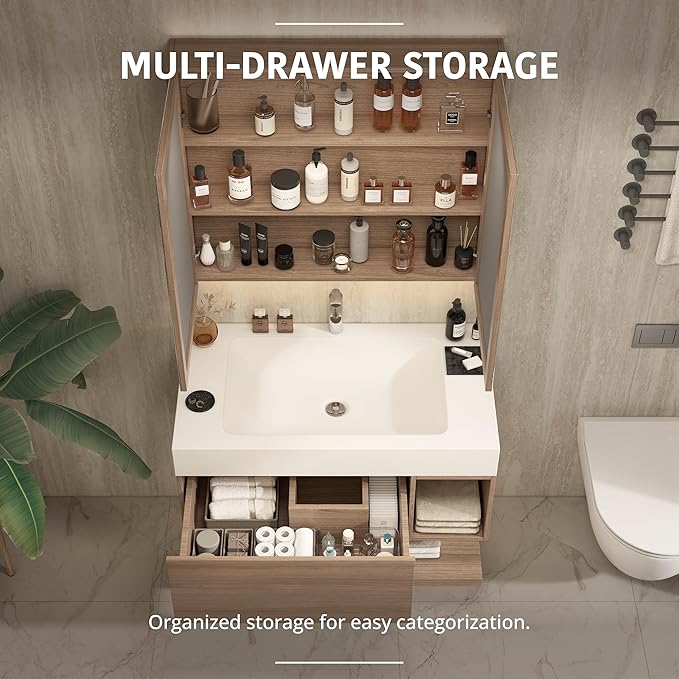 36" Modern Floating Bathroom Vanity Set - Image 5