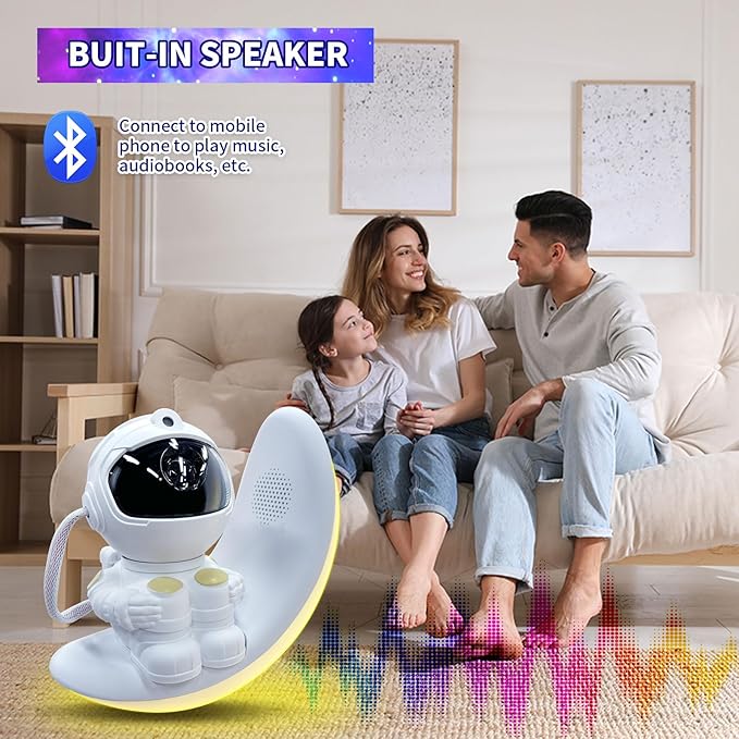 Astronaut Star Projector Galaxy Light, Built-in Speaker 360° Space Man Buddy - Image 3