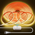 AC 110V Motion Sensor COB LED Strip Light Outdoor Waterproof 40FT/12M Plug In by Samsion