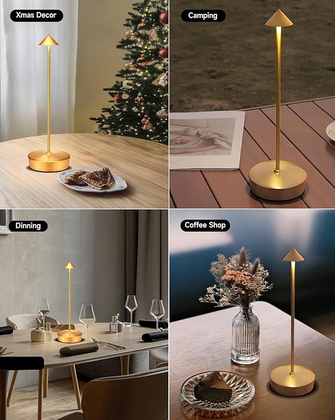 Cordless Led Table Desk Lamp 2 Pack, 7000mAh Battery Outdoor Table Light - Image 2