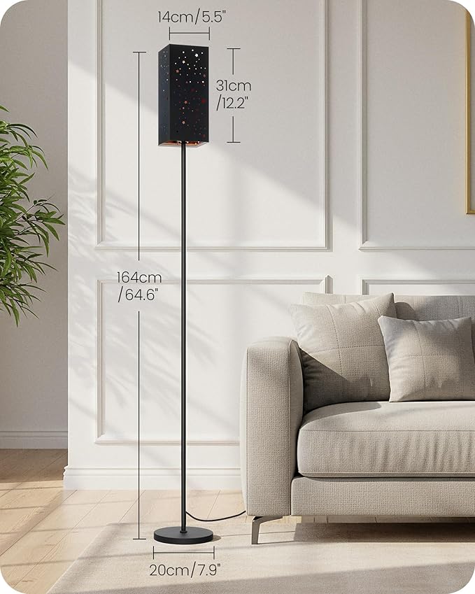 64.6" Floor Lamp, with Foot Switch, Standing Lamp with Sky Stars Design - Image 4