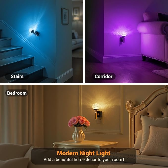 JandCase Night Light, Night Lights Plug into Wall, Color Change RBG Nightlight - Image 9