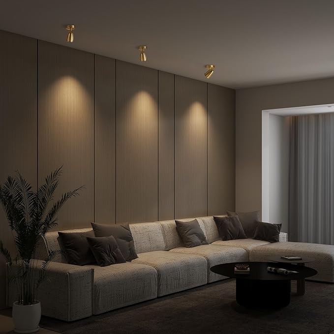Aisilan Gold LED Ceiling Spotlight, Adjustable GU10 Surface Mount Light - Image 7