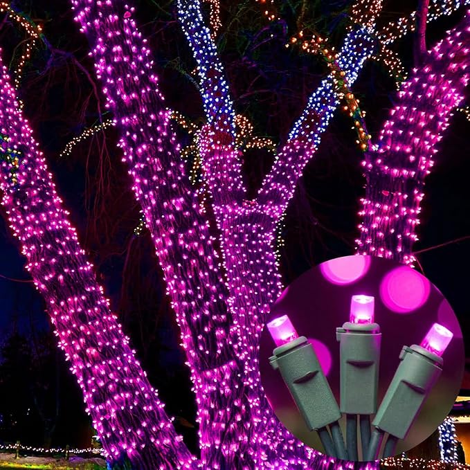 LAMPHOME 100 Count Pink Valentine Light String - Image 5
