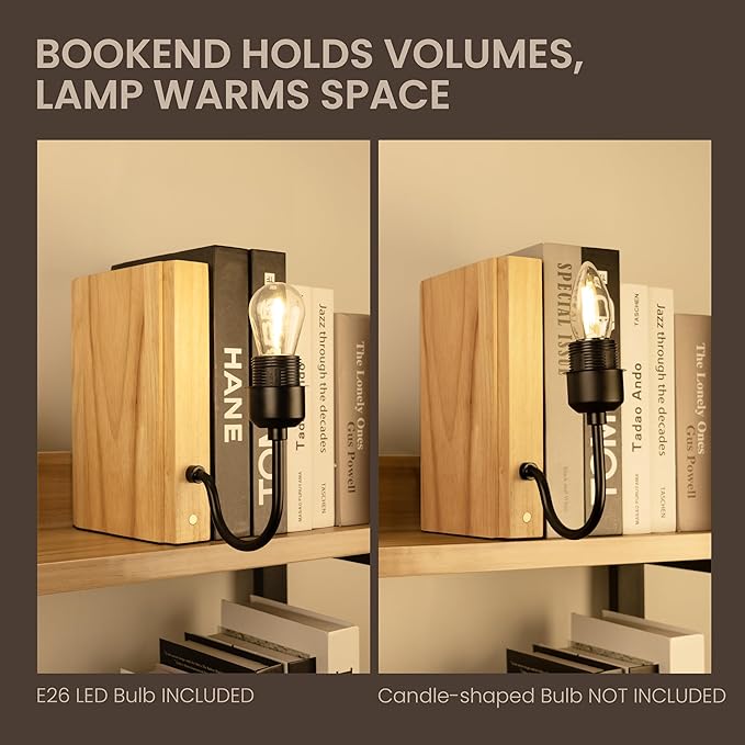 AELS Wooden Bookshelf Lamp - Image 3
