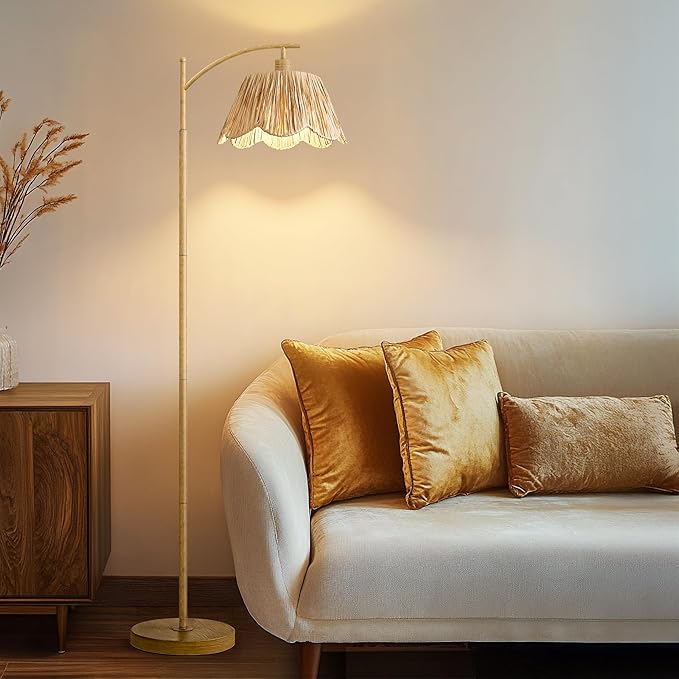 Oneach Boho Floor Lamp for Living Room, Farmhouse Standing Lamp - Image 2