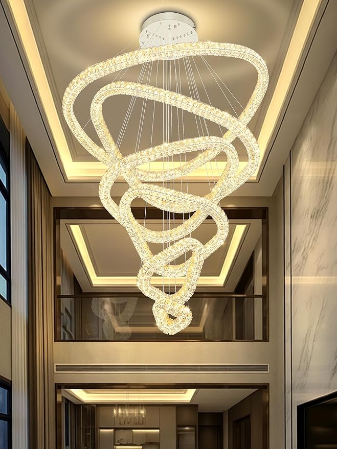 Flashing God Modern 6 Ring Crystal Chandeliers - Image 2
