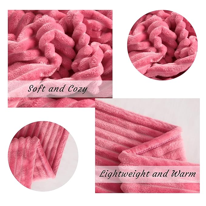 NTBAY Plush Flannel Twin Bed Blanket, 60X80 Inches Soft and Warm Lightweight - Image 5