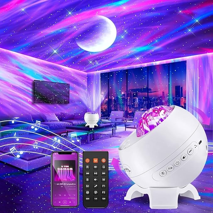 Galaxy Projector Northern Lights Projector, 180 Lighting 5 Moons Star Projector by COOLNIGHT
