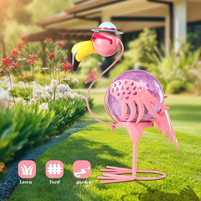 MUMTOP Flamingo Solar Lights Outdoor, Decorative Waterproof LED Solar Lanterns - Image 3