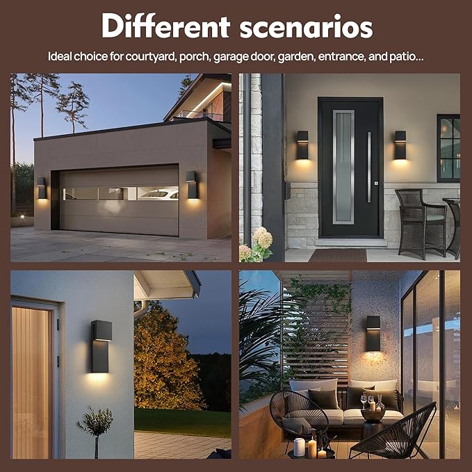 Modern Large Outdoor Wall Lights Integrated LED Outdoor Wall Sconces Lighting - Image 9