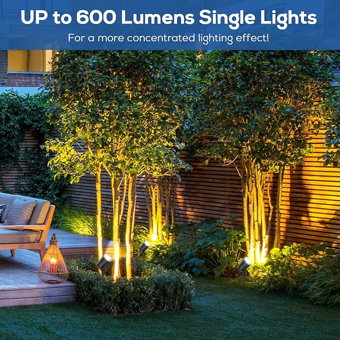 ZYAN Low Voltage Die-Cast Aluminum Landscape Spotlights, 6W 600LM 2700K Warm - Image 3