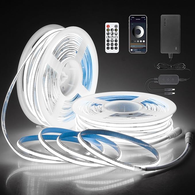 Dimmable COB Led Strip Lights for Bedroom by Samsion