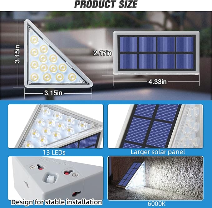 NIORSUN Solar Step Lights for Outside, 16 Pack Cool White Stair Lights Outdoor - Image 5