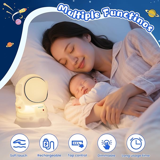 Night Light for Kids, Rechargeable Dimmable Silicone LED Nightlight - Image 5