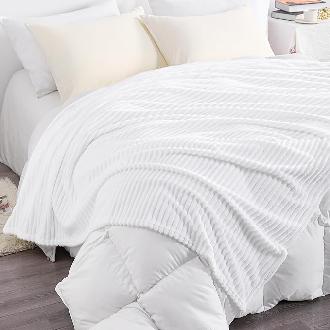 NTBAY Plush Flannel Twin Bed Blanket, 60X80 Inches Soft and Warm Lightweight - Image 2
