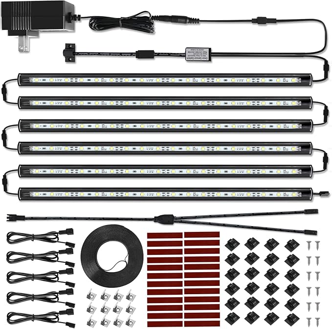 Litever LED Safe Lighting Kit. Door Control Activated. 6 pcs Slim 12 inch Light by Litever