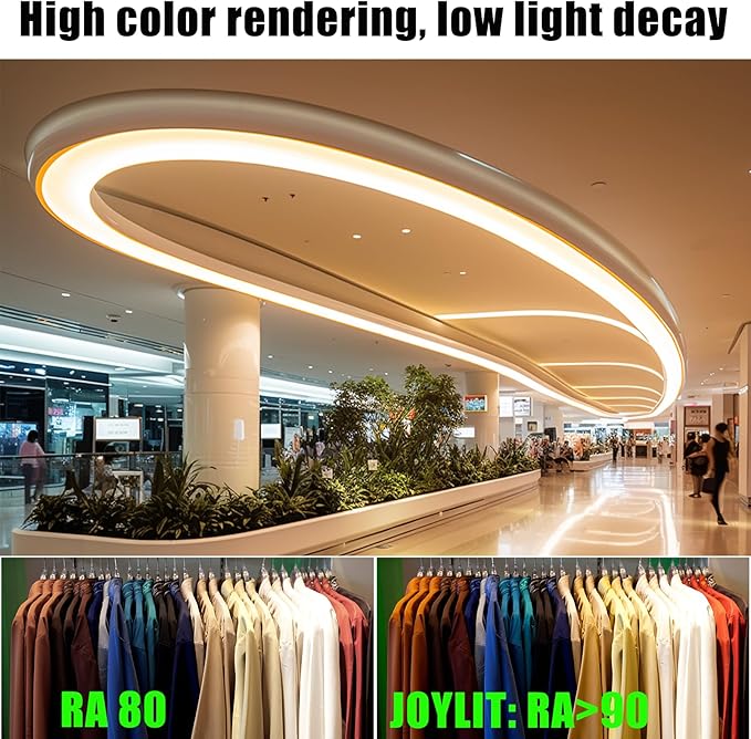 JOYLIT 30MM Wide COB LED Strip Lights 24V Warm White 3000K 16.4FT/5M 8000LEDs - Image 5