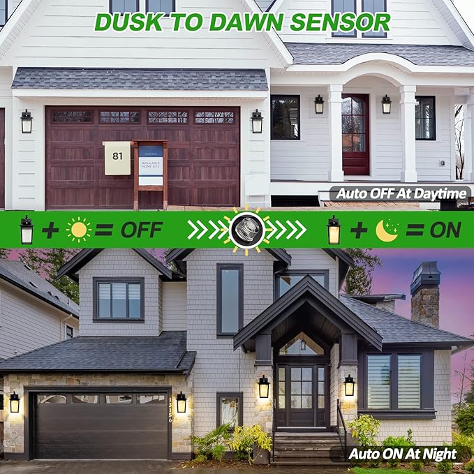 LED Dusk to Dawn Outdoor Wall Lantern - Image 4