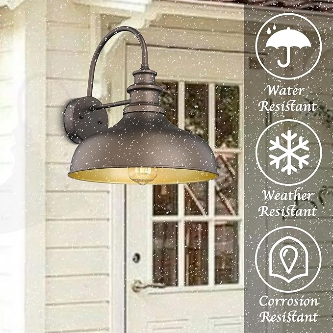Bestshared Outdoor Barn Light, Outdoor Wall Sconce, Farmhouse Porch Wall lamp - Image 2