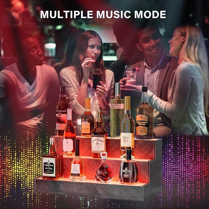 LED Lighted Liquor Bottle Display Shelf, 24 Inch Bar Display Shelf, DIY - Image 6