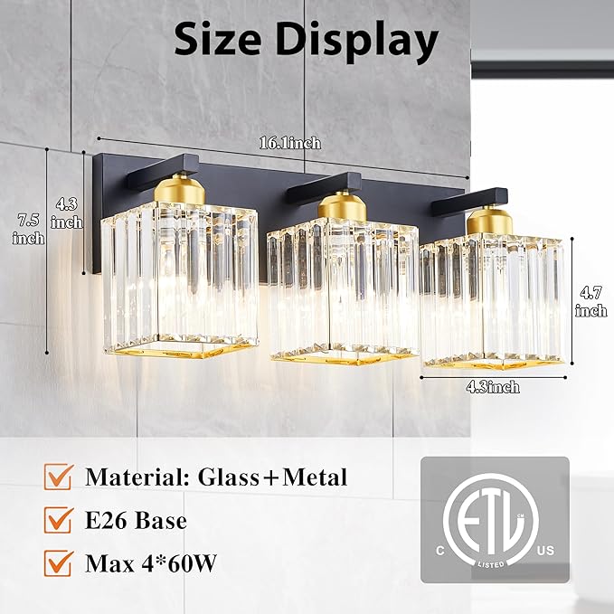 Bathroom Vanity Light Fixtures Over Mirror - Image 3