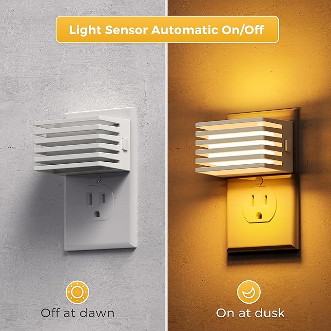 L LOHAS LED Night Lights Plug into Wall, 2 Pack Modern Night Light - Image 2