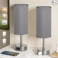 Fenmzee Dark Grey Bedside Table Lamps Set of 2-3 Color Temperatures Pull Chain by Fenmzeelighting