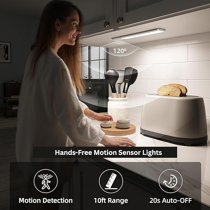 15" LED Cabinet Light with Motion & Light Sensor, 3 Color Modes - Image 5