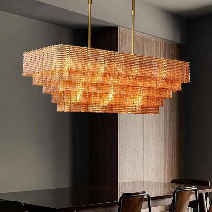 Rectangular Large Chandelier for Dining Room, Linear Chandelier - Image 8
