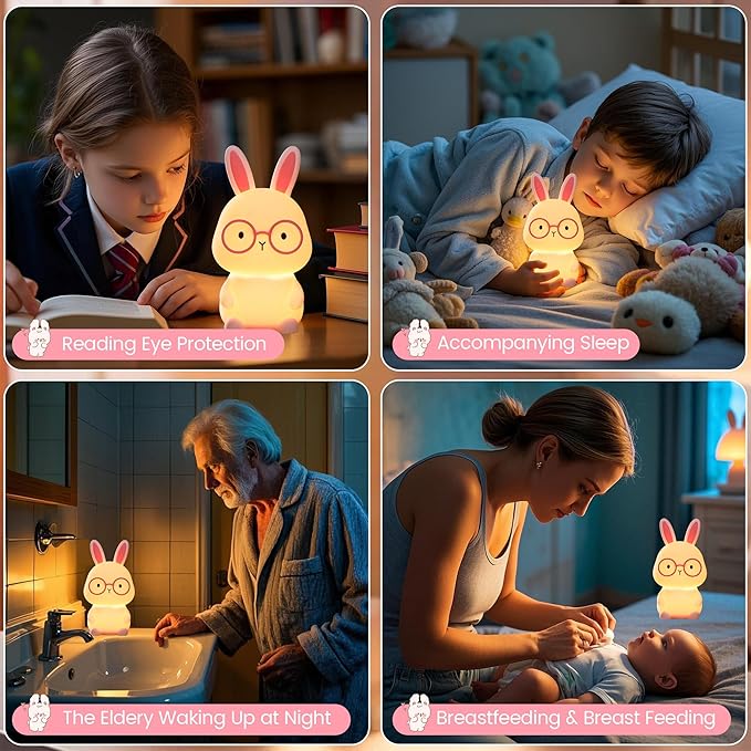 Bunny Lamp for Kids, Rabbit Night Light - Image 7