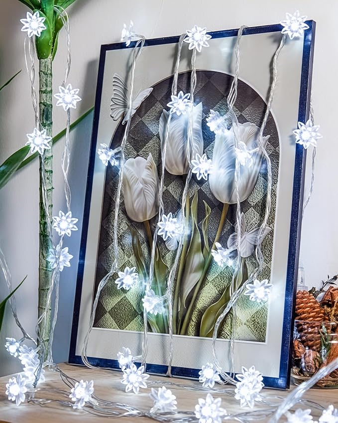 Flower String Lights 59 Ft 100 LED Fairy Lights Plug in - Image 5