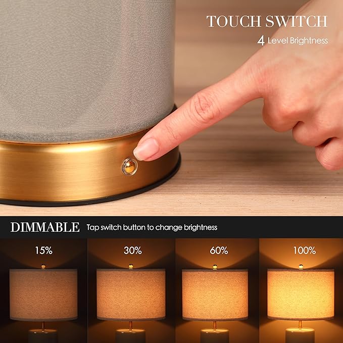 O’Bright Dune - Battery Powered Table Lamp, Rechargeable Cordless Ceramic Lamp - Image 3