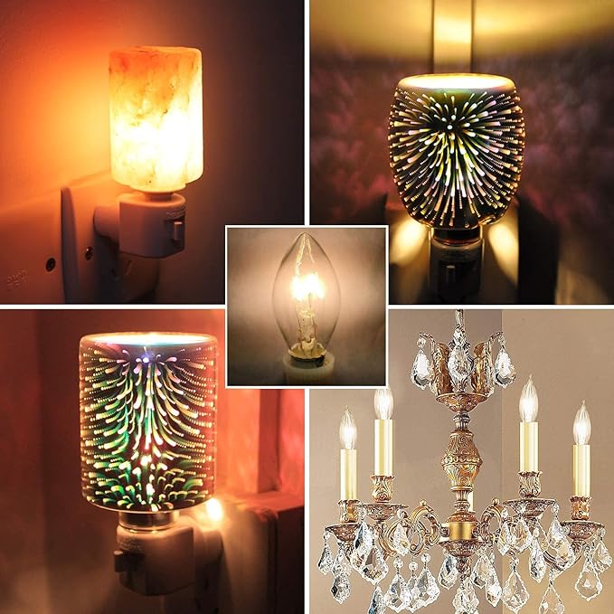 25 Pack C7 Clear Replacement Bulbs, C7 Outdoor Christmas String Light Bulbs - Image 4