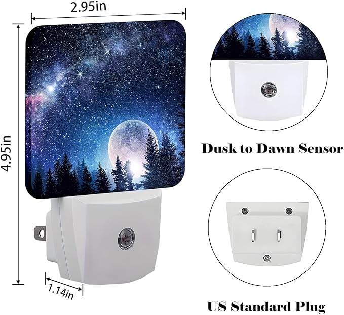 Sea Stars and Moon Night Light, Plug Into Wall - Image 2