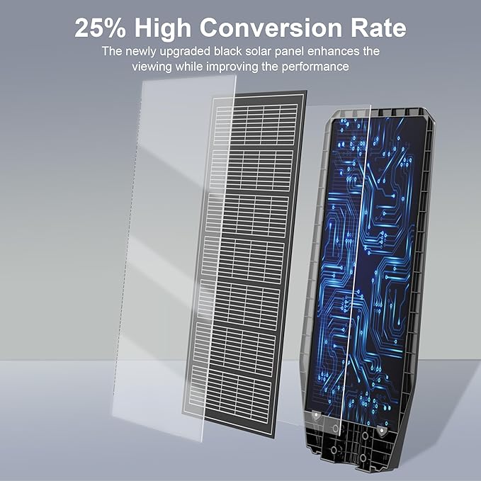 loyoele Solar Street Light Outdoor Waterproof Dusk to Dawn, 9800W Solar Parking - Image 5