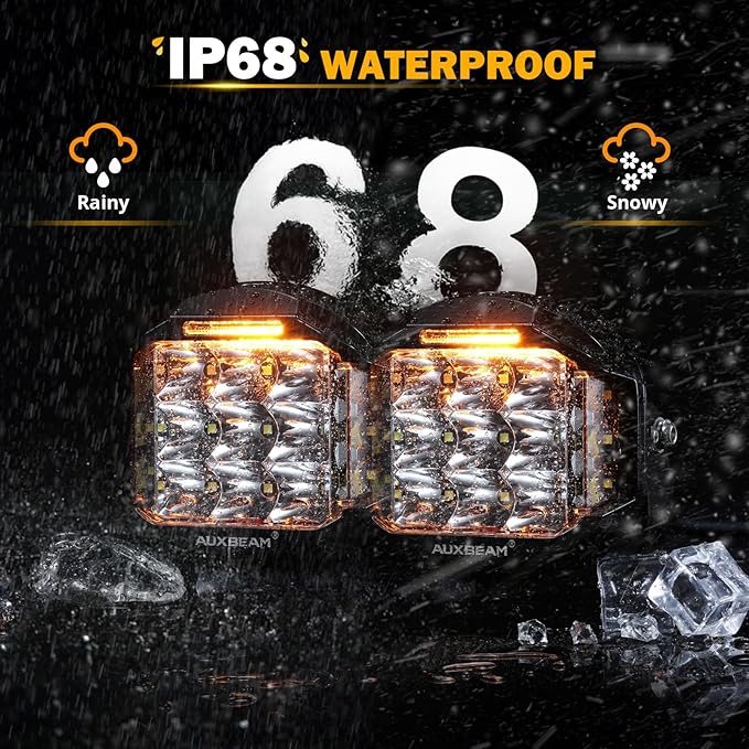 Auxbeam 5" 168W Round LED Offroad Light Pod - Image 6