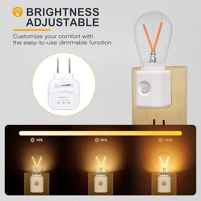 LED Amber Night Light Plug in, Motion Sensor Night Light - Image 4