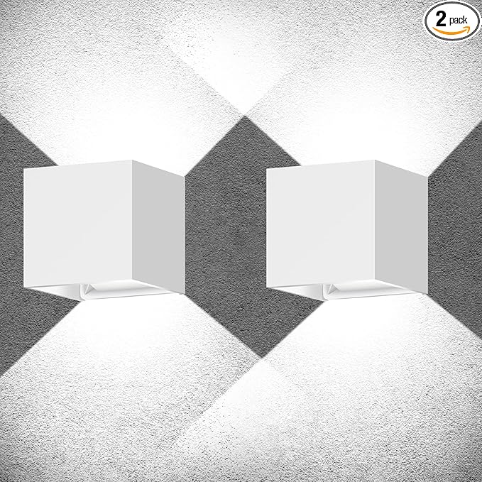 Juyace 20W LED Modern Wall Sconce Outdoor Lighting 6000K Up Down by Juyace